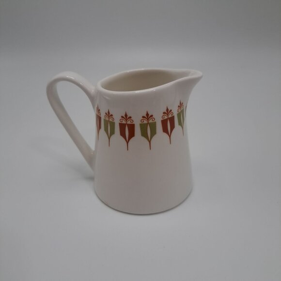 Syracuse China Syralite Creamer White Red Green Mod Style Collectible Vintage - Picture 5 of 8